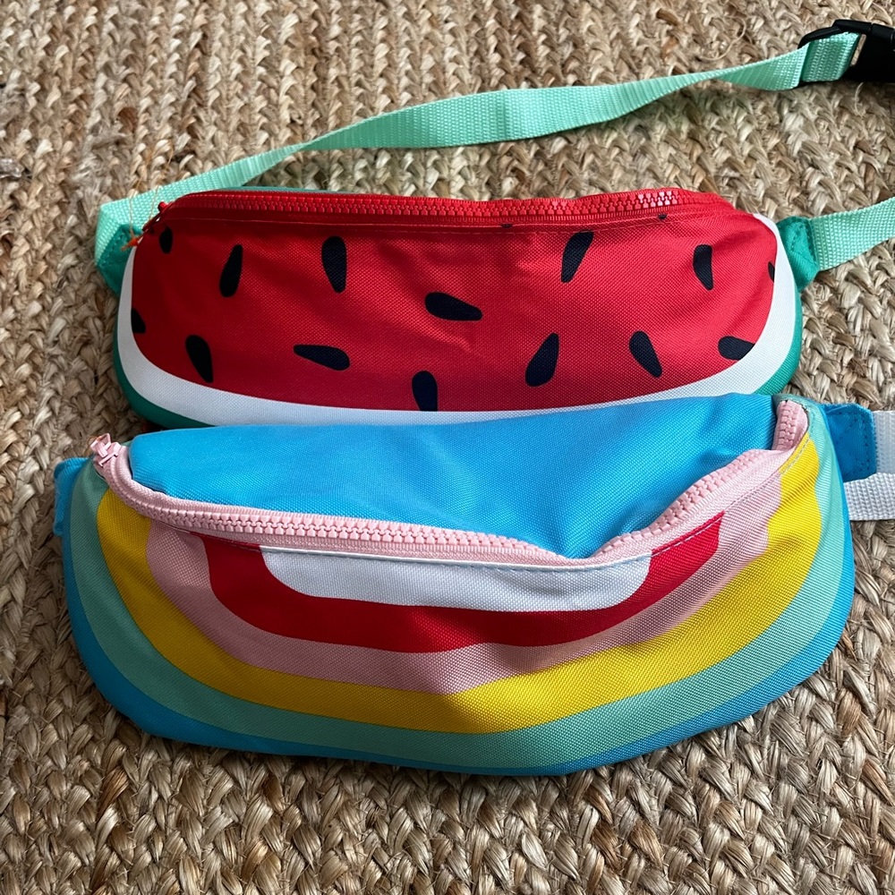 ✨Never used rainbow and watermelon fannypacks ✨